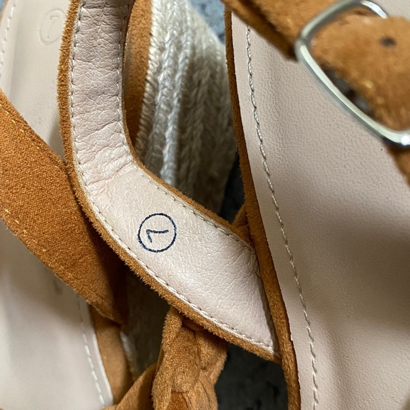 Womens Braided Espadrille Wedge Sandals - Tan - Picture 3 of 3